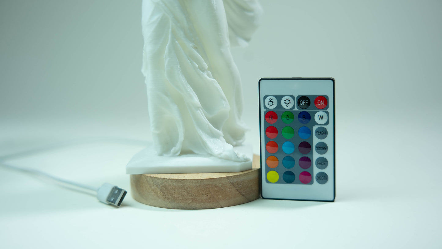 Winged Victory of Samothrace Lamp - 3D Printed