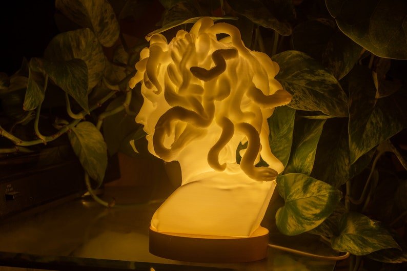 Medusa Bust Lamp - Color Changing - 3D Printed