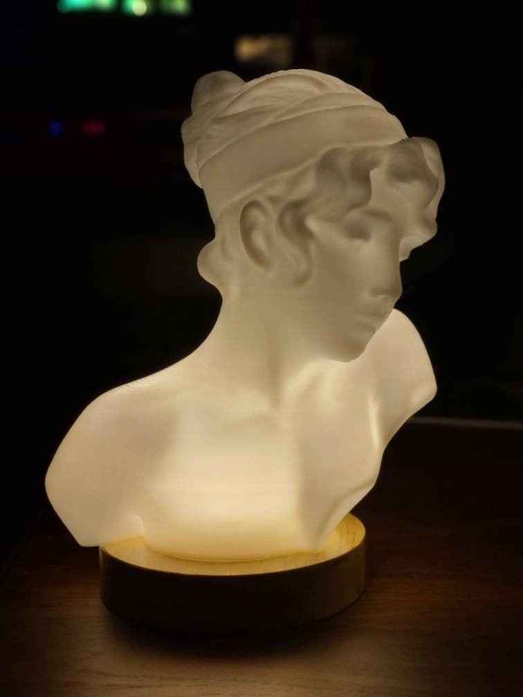 Sappho Bust Lamp - 3D Printed