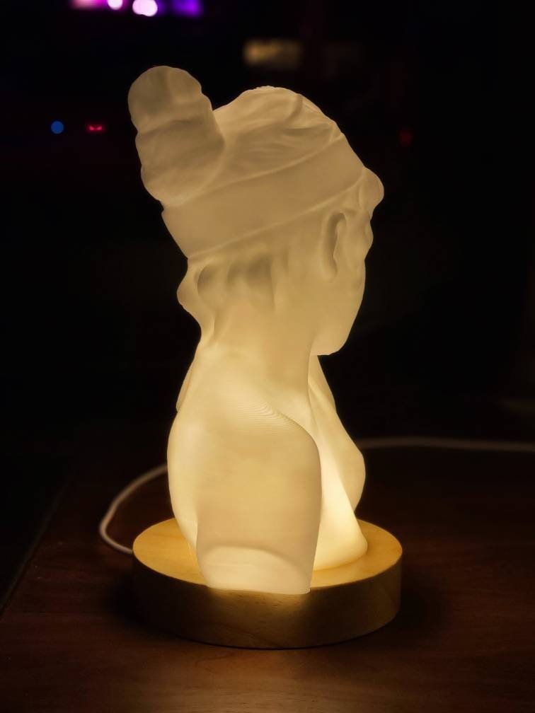 Sappho Bust Lamp - 3D Printed