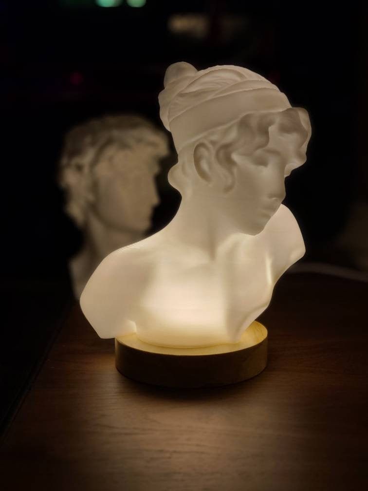 Sappho Bust Lamp - 3D Printed