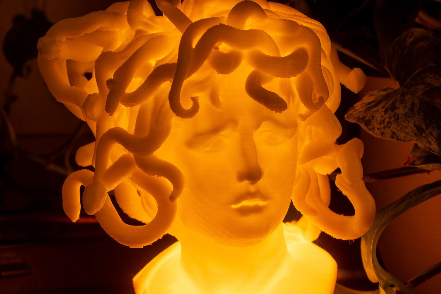 Medusa Bust Lamp - Color Changing - 3D Printed