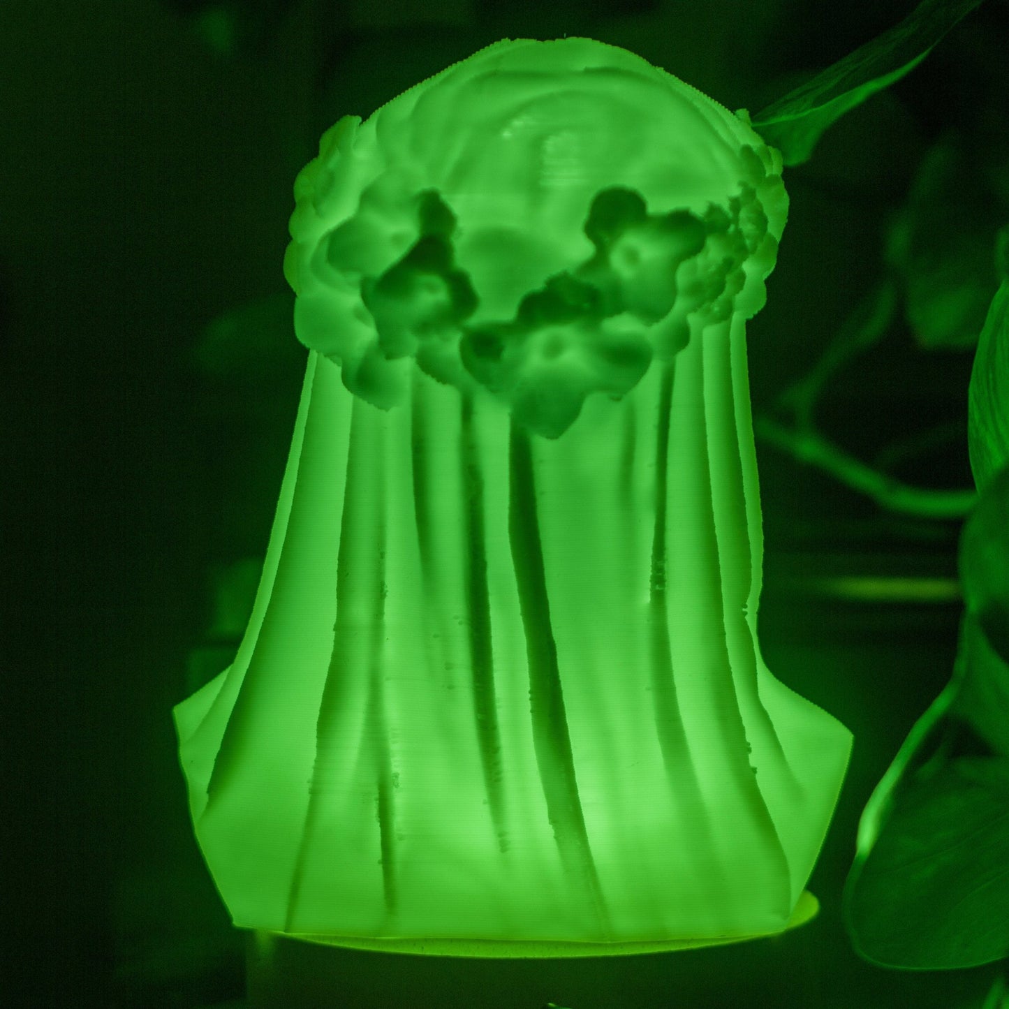 Veiled Lady Bust Lamp - Color Changing - 3D Printed