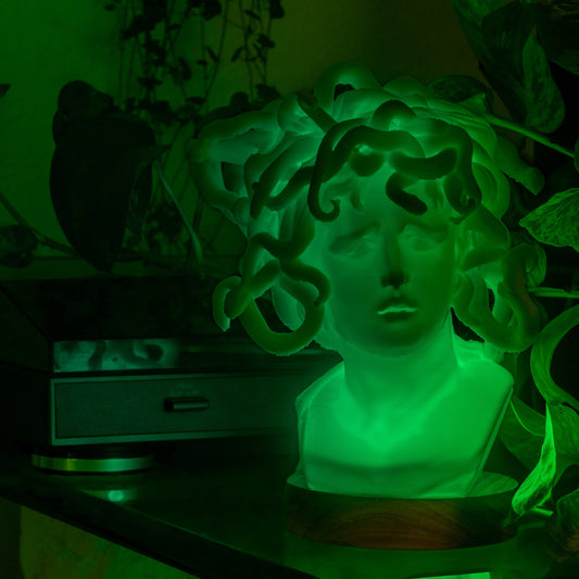 Medusa Bust Lamp - Color Changing - 3D Printed