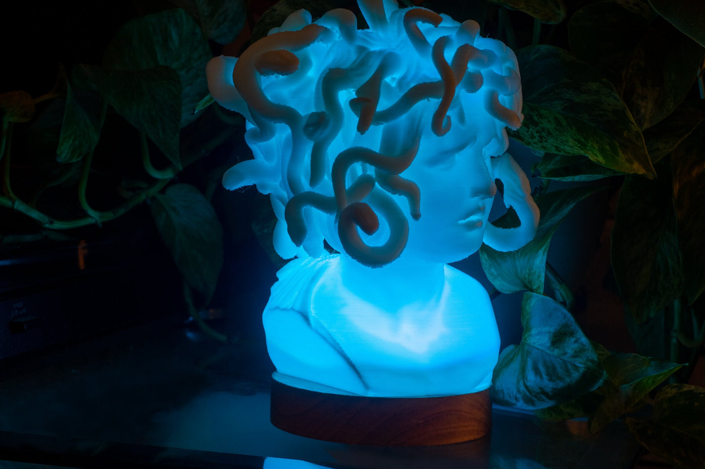 Medusa Bust Lamp - Color Changing - 3D Printed