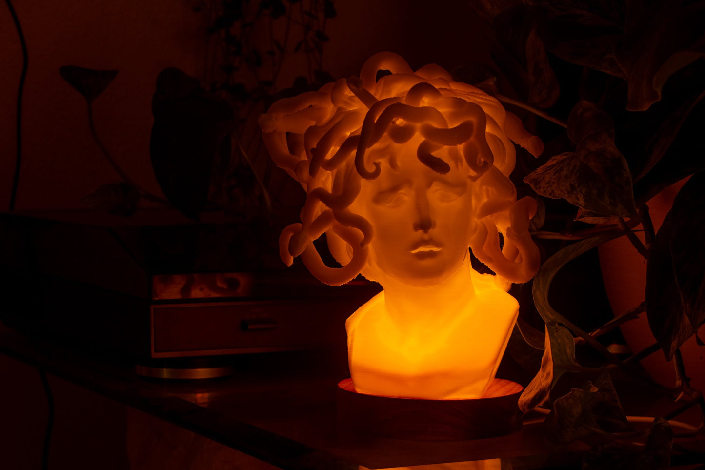 Medusa Bust Lamp - Color Changing - 3D Printed
